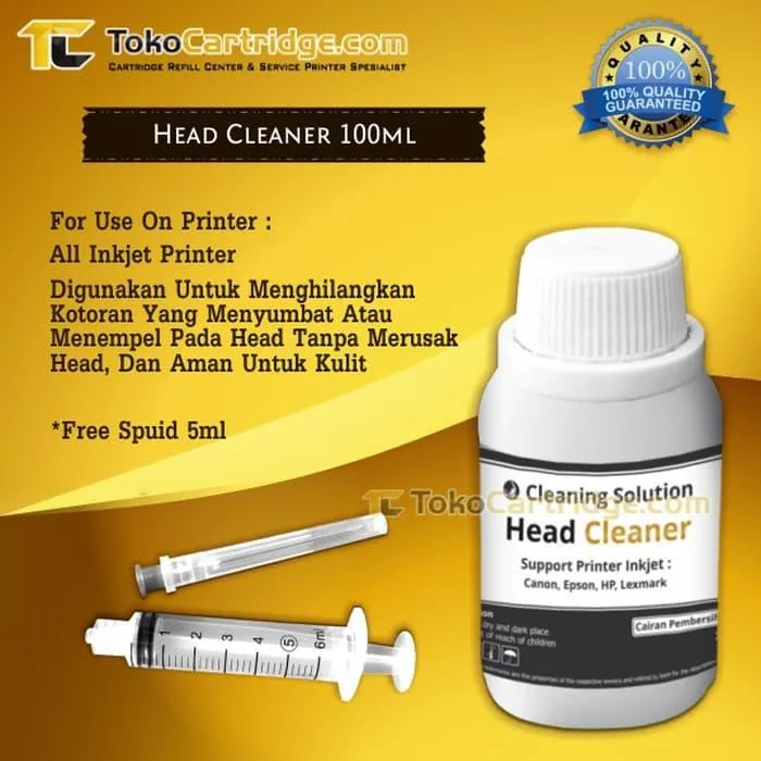 Head Cleaner Premium Korea Inktac Original RePackaging Kemasan 100Ml