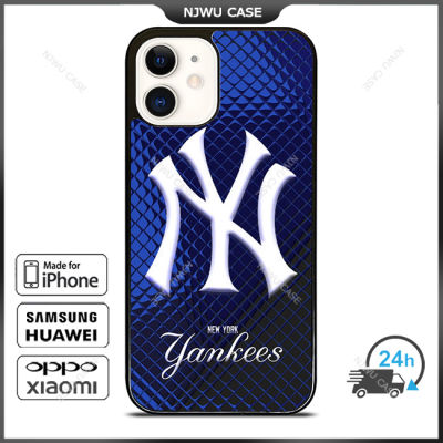 New York Yankees Blue Phone Case for iPhone 14 Pro Max / iPhone 13 Pro Max / iPhone 12 Pro Max / XS Max / Samsung Galaxy Note 10 Plus / S22 Ultra / S21 Plus Anti-fall Protective Case Cover