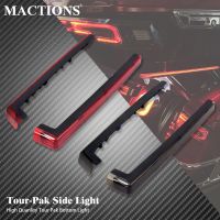 【ใหม่】2XMotorcycle Tour Pak Pack Accent แผงด้านข้างไฟ LED โคมไฟสีแดง/ควันสำหรับ Harley Touring Electra Street Road Glide Trike 06-2022