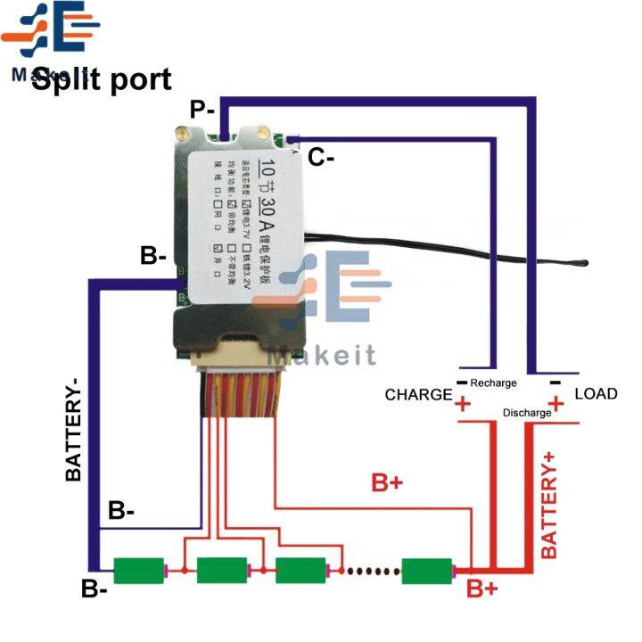 10s-36v-30a-lithium-battery-charge-board-bms-pcb-18650-battery-balanced-protection-board-li-ion-cell-balancer-for-electric-car