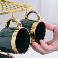 Genuine Original High-end Nordic Ceramic Coffee Cup Living Room Water Cup Set Light Luxury Home English Afternoon Tea Set Complete Set