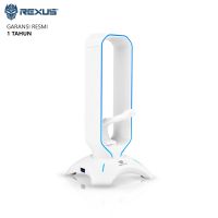 Rexus Headset Stand Bungee J3 RGB with USB Hub White