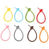 40Pcs Colorful Silicone Ties Bag Clip,, Bread Tie, Reusable Rubber Twist Tie, All- Silicone Ties