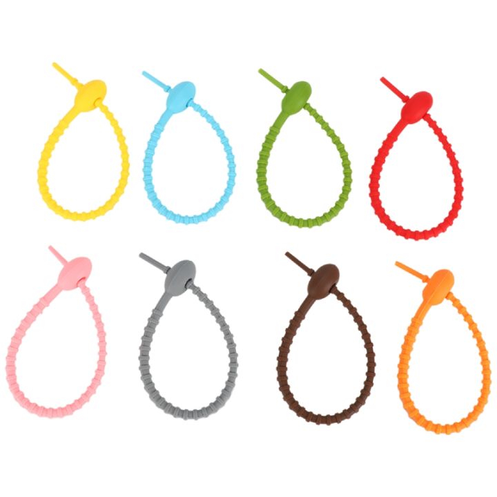 40pcs-colorful-silicone-ties-bag-clip-cable-straps-bread-tie-reusable-rubber-twist-tie-all-purpose-silicone-ties