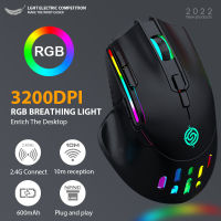 2022ใหม่2.4กรัมไร้สายใบ้ RGB แสงรังผึ้งเมาส์สำหรับเล่นเกม3200จุดต่อนิ้วโปรแกรมเหมาะกับการทำงานแบบชาร์จสก์ท็อปคอมพิวเตอร์หนู