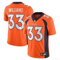 NFL Denver Broncos Jersey Javonte Williams Football Tshirt Orange Sports Tee Fans Edition