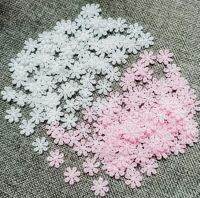 100 Pieces Cute Flower White Pink Flower Lace Applique Neckline Patches Lace Fabric Embroidery Sewing Craft Supplie Accessories Pipe Fittings Accessor