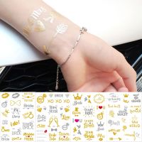 【hot】┇▥  1sheet large bride tribe Flash Temporary Gold silver Metallic arrow love party Bridesmaid shower wedding decoration