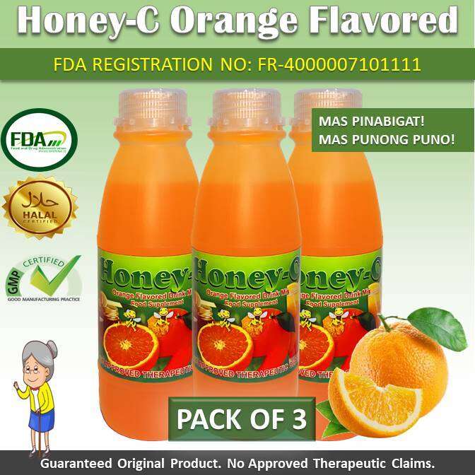 PACK OF 3 100 ORIGINAL HONEY C VITAMIN SUPPLEMENT I FDA APPROVED I