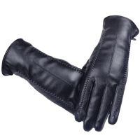 【hot】●▦  Leather Thickened Warm Fingers Windproof Driving Gloves Mittens S36