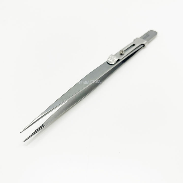 ปากคีบมีตัวล็อค-แหนบมีตัวล็อค-ปากคีบ-แหนบ-ขนาดความยาว-16-cm-tweezers