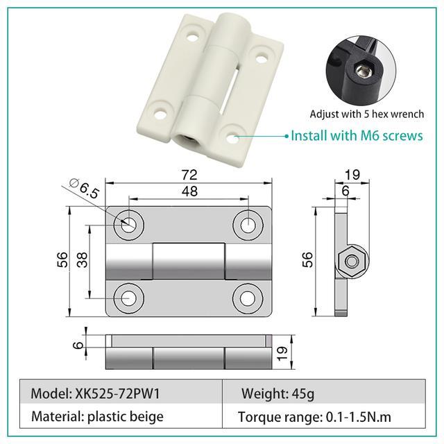 1pcs-clamshell-folding-door-torsion-damping-plastic-hinges-adjustable-stop-fitting-positioning-torque-buffer-hinge
