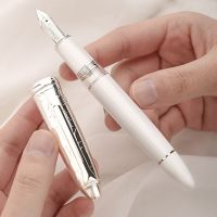 ปากกาหมึกซึม N6 Hongdian ใหม่ปากกาปลายสูงสีขาวปลายแหลม F 0.5มม. หัวปากกาหัวปากกาหัวปากกาเขียนตัวอักษรเส้นบางสำหรับโรงเรียนสำนักงานปากกานิก