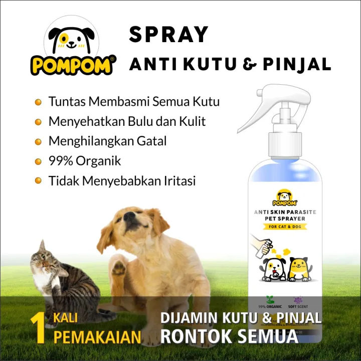 Spray Anti Scabies Kucing Sekali Pakai Kutu dan Scabies Rontok