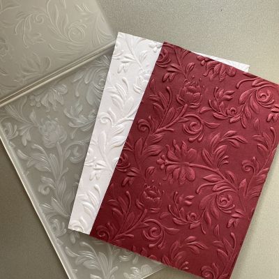 【hot】 Plastic Embossed Folder Scrapbook Materials Supplies Decoration Pattern Background Embossing Paper