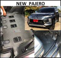 ผ้ายางปูพื้นรถยนต์ ถาดยางปูพื้น พรมปูพื้นรถ NEW PAJERO ( 6 ชิ้น หน้า 2 กลาง 3 แถว3 1 ชิ้นแผ่นใหญ่ ) ปาเจโร่ สปอร์ต