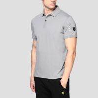 FERRARI เฟอร์รารี่ เสื้อโปโล รุ่น MEN LAUREL EMBROIDERY SS POLO GRY