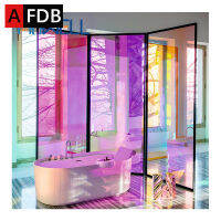 ฟิล์มติดหน้าต่าง Dichroic สีรุ้งสำหรับตกแต่งบ้าน Self Adhesive ฟิล์มแก้วกันน้ำ Stained Transparent Window Tint-HVA STORE