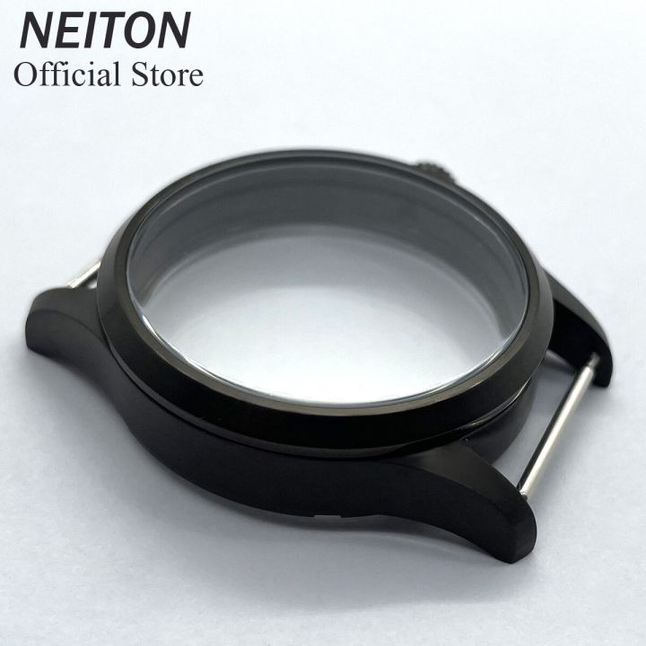 neiton-42mm-manual-watch-case-see-through-back-sapphire-glass-fit-eta-6497-6498-st3600-3602-bronzed-pvd-black