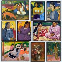 Vintage Paul Gauguin รูปภาพวาดผ้าใบ Nordic บทคัดย่อภูมิทัศน์ Retro โปสเตอร์ Wall Art ภาพห้องนั่งเล่นตกแต่งบ้าน New