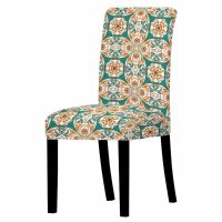 Mandala Print Dining Chair Cover All Inclusive Elastic Chair Slipcover Spandex Kitchen Seat Cover Home Decor Accessories Sofa Covers  Slips