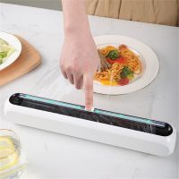 【hot】 Wrap Dispenser with Cutter Aluminum Foil Cling Film Reusable Food Organizer Magnetic Storage