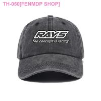 ✥⊙☈ 19 new RAYS rim modified car hat baseball cap for men and women washable peaked cap sun hat outdoor sun protection