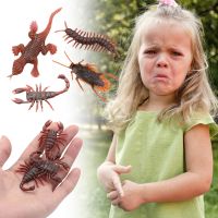 【CC】 10pcs/lot Prank Trick Joke Lifelike Fake Rubber Cockroach Centipede Scorpion Gecko Bug