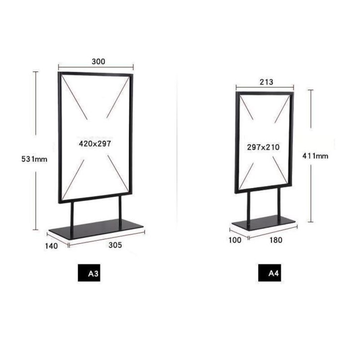 a3-a4โฆษณาเมนูขาตั้งโต๊ะฟรีโต๊ะโต๊ะแบบทรงยืนตั้งพื้นเคาน์เตอร์ผู้ถือป้ายแร็คแสดงเฟรม