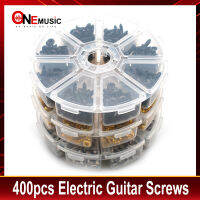 400 pcs กีตาร์ไฟฟ้า Pickguard แผ่น Mount Screw ขนาด 3 x 12 มม. สีดำ/Chrome พร้อมกล่องเก็บ Luthier Tool-wangjun1