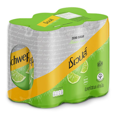 สินค้ามาใหม่! ชเวปส์ น้ำอัดลม มะนาวโซดา ไม่มีน้ำตาล 330 มล. x 6 กระป๋อง Schweppes Soft Drink Lime Soda Zero Sugar 330 ml x 6 Cans ล็อตใหม่มาล่าสุด สินค้าสด มีเก็บเงินปลายทาง