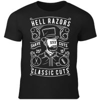 เสื้อยืด พิมพ์ลาย Razormens Rockabilly Old School Biker Hotrod สําหรับผู้ชายS-5XL