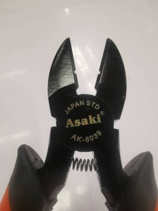 คีมปากเฉียง-อย่างดี-มีขนาด-6นิ้ว-และ-8นิ้ว-ให้เลือก-asaki-รุ่น-ak8039-ak8041-คุณภาพมาตรฐาน-ญี่ปุ๋น
