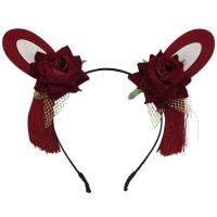 Halloween Personality Fashion Exotic Style Woman Hairbands Christmas Hair Accessory Rose flower