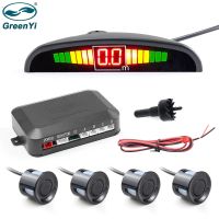 GreenYi Car LED Parking Sensor Monitor Auto Reverse Radar Detector System LED Backlight Display 4 Sensors Parking Assistance