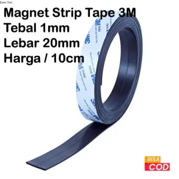 Jual Magnet Strip 3M 1cm x 100cm Stiker Dobel Tape Tempelan Kulkas Magnetic  - 3M Merah - Jakarta Timur - Omal