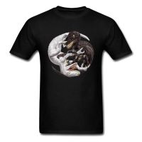 Men Summer T Shirts Oversize Blue Gray Mens Good Quality Organic Cotton Clothes Shirt Yin Yang Raptor Animal T-Shirt  POGP