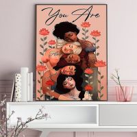 God Says You Are Black Women Inspirational Quotes Art Prints Strong Black Women Poster Wall Pictures Canvas Painting Decoration