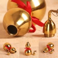 Traditional Chinese Natural Feng Shui Gourd Brass Mental Wu Lou Wu Lu For Health Enhance Buddhist Good Luck Home Ornament Decor