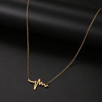 CACANA Heartbeat Necklace Women Love Heart Necklaces amp; Pendants Medical Nurse Doctor Lover Gifts Stainless Steel Jewelry