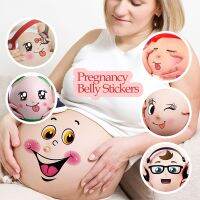 Belly Stickers Cute Photography Props Woman Pregnant Smiling Face Belly Stickers Mum Maternity Accessories