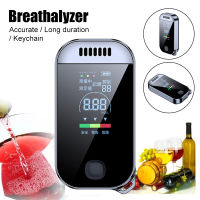 MC USB Breathalyzer แบบชาร์จได้0.000 ~ 0.199% BAC เครื่องทดสอบแอลกอฮอล์ลมหายใจแบบพกพา50กลุ่มพร้อมจอแสดงผล LCD สีอ่อน