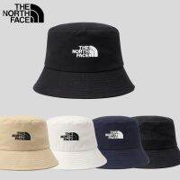 ของแท้2023 NORTH FACE แบบญี่ปุ่นหมวกชาวประมงชายฤดูร้อนได้รับความสุขในหน้ากลมตัวตลกใหม่ปีกกว้างนักเรียนปกคลุมหมวกกันแดดผู้หญิง