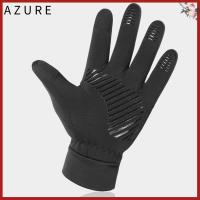 AZURE หน้าจอสัมผัสหน้าจอ ถุงมือให้ความอบอุ่น หนาขึ้น กันลม ถุงมือสำหรับขี่ ของใหม่ ฤดูหนาวในฤดูหนาว ถุงมือกันความเย็น กีฬานอกสถานที่