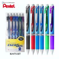 Woww สุดคุ้ม Pen ปากกาหมึกเจล เพนเทล Energel Deluxe BLN75-SET 0.5 mm (แพ็ค 6 ด้าม) ราคาโปร ปากกา เมจิก ปากกา ไฮ ไล ท์ ปากกาหมึกซึม ปากกา ไวท์ บอร์ด