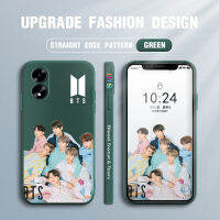 เคสโทรศัพท์สำหรับ OPPO A18 A38แฟชั่นยอดนิยมเกาหลีใต้ K-POP เด็กผู้ชาย (B) เคสโทรศัพท์ลายขอบสี่เหลี่ยมปลอกซิลิโคนเหลวคลุมทั้งหมดเคสป้องกันกล้อง