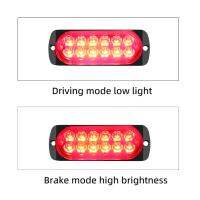 ไฟคำเตือนแฟลช12W DC 12-24V สำหรับไฟท้ายจักรยานยนต์สว่างมากๆกันน้ำไฟฉุกเฉินการสลายตัวไฟท้าย
