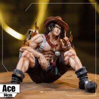 พอร์ตหนึ่งชิ้น14ซม. D. Ace ฟิกเกอร์ท่านั่งท่าทาง GK รูปปั้นพีวีซีตุ๊กตาขยับแขนขาได้ของตกแต่งโมเดลเคลื่อนไหวของขวัญสะสม