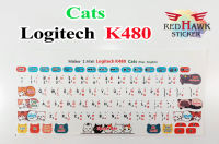 สติ๊กเกอร์แปะคีย์บอร์ด Cats Logitech K480