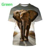 Kawaii Elephant T-shirt เสื้อยืด 3D Printed Dolphin T-shirt ผู้ชายผู้หญิงฤดูร้อนสบาย ๆ Top Fun Boy Girl แขนสั้น XS-5XL